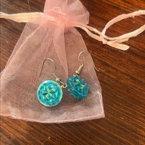 Elegant Blue Dangle Earrings